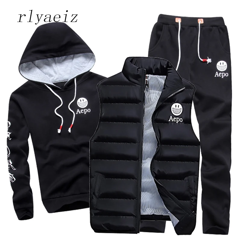 Rlyaeiz High Quality 2017 Autumn Sportswear Men Casual Sporting Suits Hooded Hoodies + Pants + Vest 3 Piece Set Mens Tracksuits
Rlyaeiz High Quality 2017 Autumn Sportswear Men Casual Sporting Suits Hooded Hoodies + Pants + Vest 3 Piece Set Mens Tracksuits