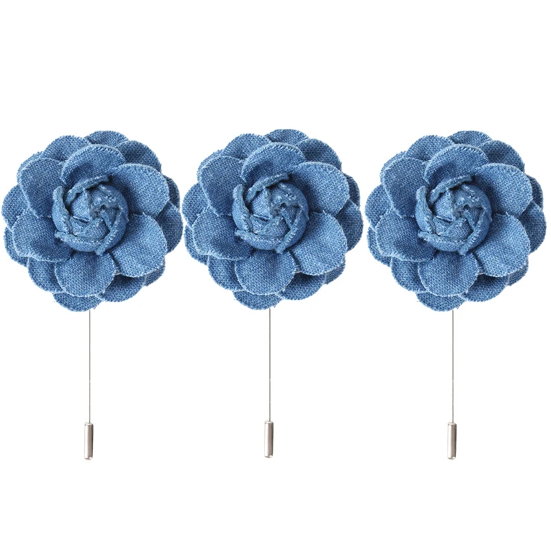 Men's suits inserted long brooch denim camellia brooch classic flower wild men's brooch pin
Men's suits inserted long brooch denim camellia brooch classic flower wild men's brooch pin