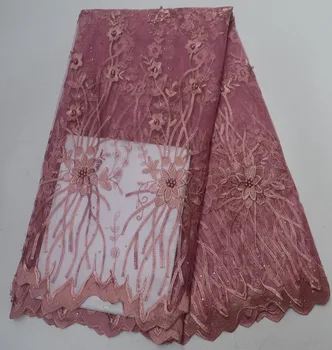 2018 New Style French Beaded Lace High Quality Nigerian Embroidered Mesh Lace Fabrics 5 yards For Wedding Clothes
2018 New Style French Beaded Lace High Quality Nigerian Embroidered Mesh Lace Fabrics 5 yards For Wedding Clothes