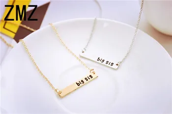 ZMZ 10pcs/lot Big/Mid/Little Sister Bar Necklace Gold/White K Plated Necklace Gift for Sister/Friends/Family Minimalist Fashion
ZMZ 10pcs/lot Big/Mid/Little Sister Bar Necklace Gold/White K Plated Necklace Gift for Sister/Friends/Family Minimalist Fashion