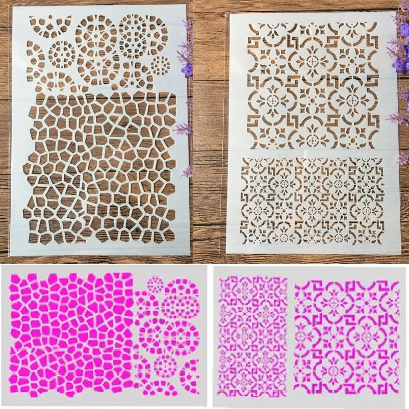 2Pcs A4 Circle Block Texture DIY Craft Layering Stencils Painting Scrapbooking Stamping Embossing Album Paper Template
2Pcs A4 Circle Block Texture DIY Craft Layering Stencils Painting Scrapbooking Stamping Embossing Album Paper Template