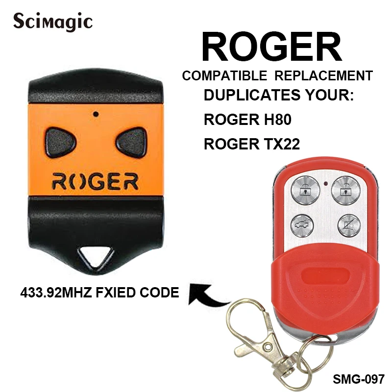 2019 NEW ROGER H80,ROGER TX22 433MHZ remote control duplicator replacement,Universal 433mhz fixed code gate transmitter
2019 NEW ROGER H80,ROGER TX22 433MHZ remote control duplicator replacement,Universal 433mhz fixed code gate transmitter