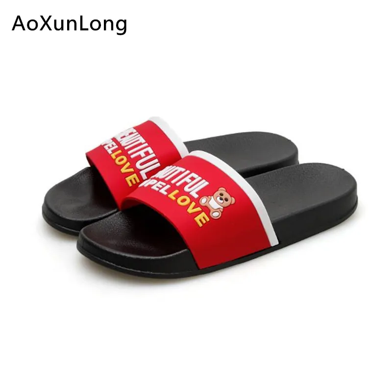 AoXunLong Women Summer Cartoon Slippers Fashion Letters Non-slip Slippers Women Beautiful Outdoor Beach Slippers EU Size 35-40
AoXunLong Women Summer Cartoon Slippers Fashion Letters Non-slip Slippers Women Beautiful Outdoor Beach Slippers EU Size 35-40