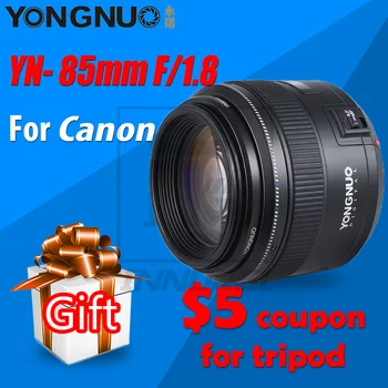 Original YONGNUO YN85mm f1.8 85mm Fixed Focus Camera Lens AF/MF Lens for Canon EF Mount EOS Cameras 70D Portrait photography
Original YONGNUO YN85mm f1.8 85mm Fixed Focus Camera Lens AF/MF Lens for Canon EF Mount EOS Cameras 70D Portrait photography