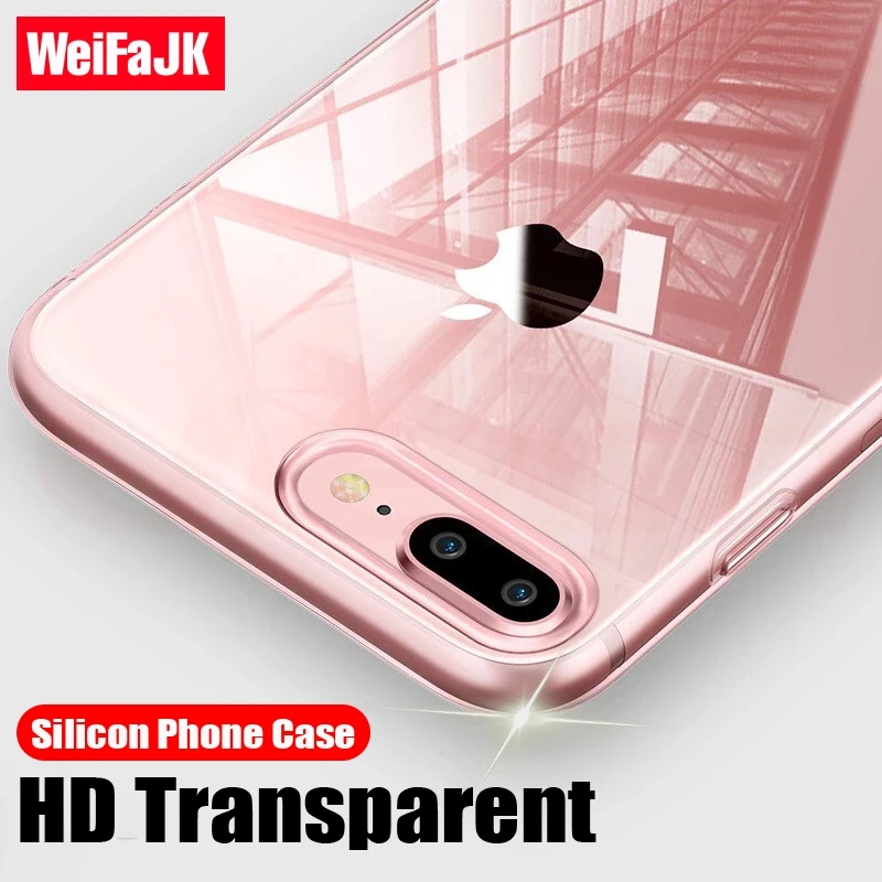 WeiFaJK Ultra Thin Soft Transparent Phone Case For iPhone 6 6s 7Plus Clear Silicon Full Cover For iPhone 7 Plus 8 Case 6 Coque
WeiFaJK Ultra Thin Soft Transparent Phone Case For iPhone 6 6s 7Plus Clear Silicon Full Cover For iPhone 7 Plus 8 Case 6 Coque
