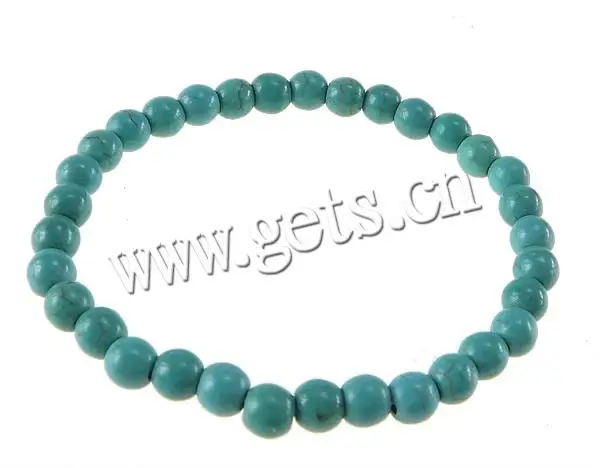 Фото Free shipping!!!Fashion Turquoise Bracelets 2013 Jewelry Round blue 6.50mm Length:Approx 7 Inch 50Strands/Lot Sold By Lot | Украшения и