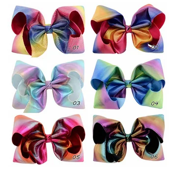 6Pcs/Lot 8''Girl hair bows barrettes Rainbow Shiny laser Bowknot Hairpins Clippers for Girls Hair Clips Baby Hair Accessory A24 
6Pcs/Lot 8''Girl hair bows barrettes Rainbow Shiny laser Bowknot Hairpins Clippers for Girls Hair Clips Baby Hair Accessory A24