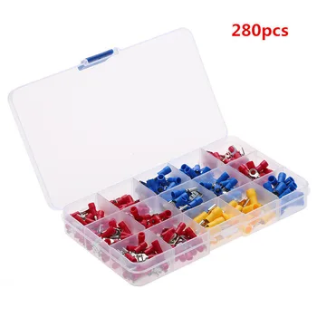 280Pcs Assorted Insulated Spade Crimp Terminal Electrical Wire Connector Set Red Blue Yellow
280Pcs Assorted Insulated Spade Crimp Terminal Electrical Wire Connector Set Red Blue Yellow