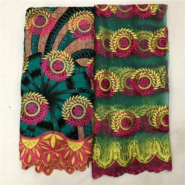 Luxury embroidery African real print wax cord lace fabric(6y) and 2y French net lace fabric for party dress WNL43
Luxury embroidery African real print wax cord lace fabric(6y) and 2y French net lace fabric for party dress WNL43