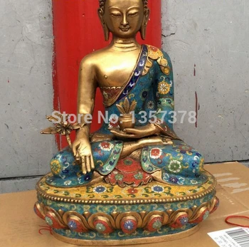shitou 00567 Tibet Nepal Buddhist bronze cloisonne medicine buddha statue 46cm tall
shitou 00567 Tibet Nepal Buddhist bronze cloisonne medicine buddha statue 46cm tall