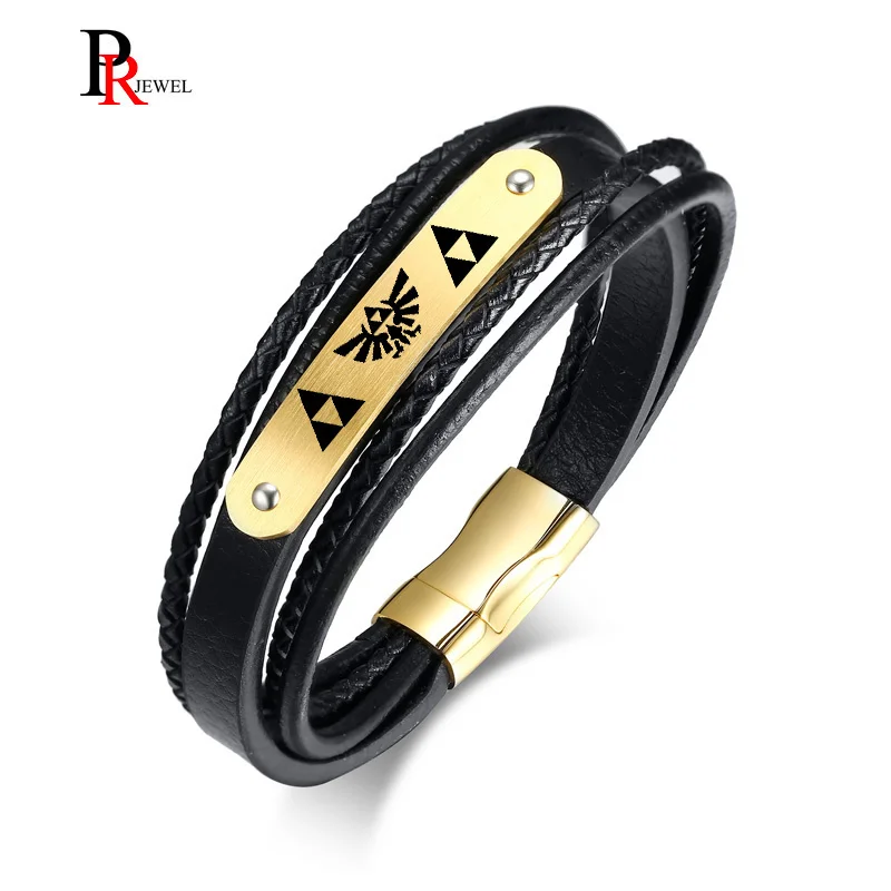 The Legend of Zelda Men's Bracelets Black Braided Genuine Leather Cuff Bracelet Bangle 8.4"
The Legend of Zelda Men's Bracelets Black Braided Genuine Leather Cuff Bracelet Bangle 8.4"