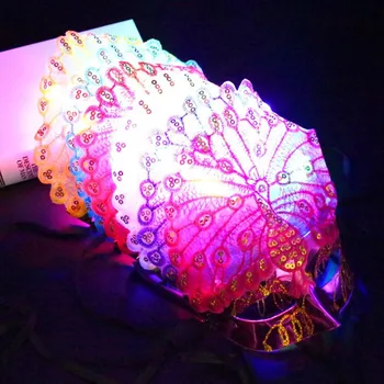 10pcs/lot New LED Butterfly Feather Flashing Masks Women Lady Girls Venice Light-Up Mask Halloween Dance Party Supplies
10pcs/lot New LED Butterfly Feather Flashing Masks Women Lady Girls Venice Light-Up Mask Halloween Dance Party Supplies