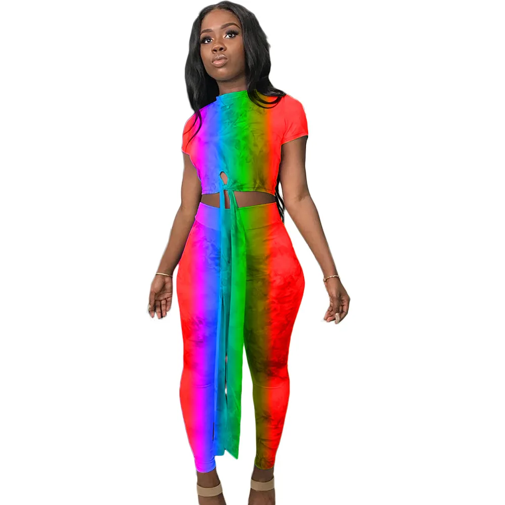 Hot Sale Neon Sexy Clothes Two Piece Tie Dye Set Women Sets 2019 Summer 2 Piece Plus Size Outfit Tracksuit Tops Long Pants Set
Hot Sale Neon Sexy Clothes Two Piece Tie Dye Set Women Sets 2019 Summer 2 Piece Plus Size Outfit Tracksuit Tops Long Pants Set