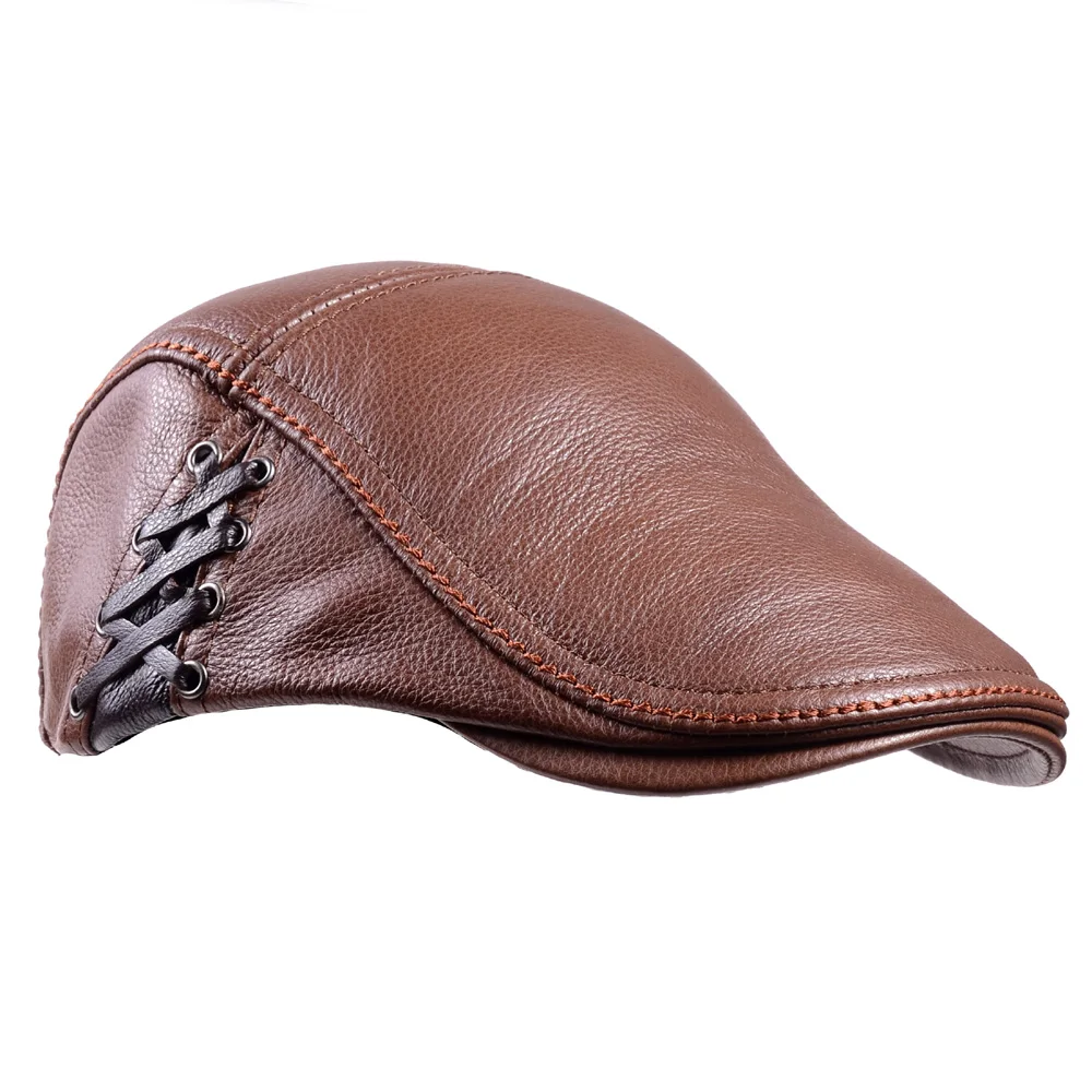 Men's 100% Genuine Leather Real Leather Cowhide Military Peaked cap Army Beret Newsboy Hats/caps
Men's 100% Genuine Leather Real Leather Cowhide Military Peaked cap Army Beret Newsboy Hats/caps