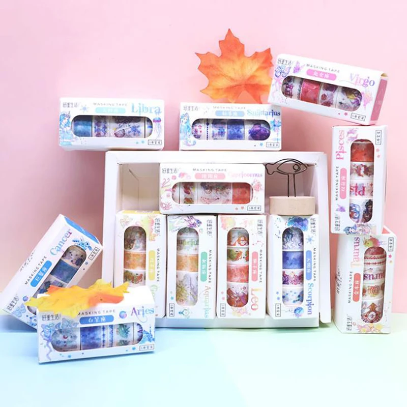 6 Pcs/pack Lovely Twelve Constellations Girl Universe Moon Washi Tape Scrapbooking Paper Masking Tapes Stationery Label Stickers
6 Pcs/pack Lovely Twelve Constellations Girl Universe Moon Washi Tape Scrapbooking Paper Masking Tapes Stationery Label Stickers