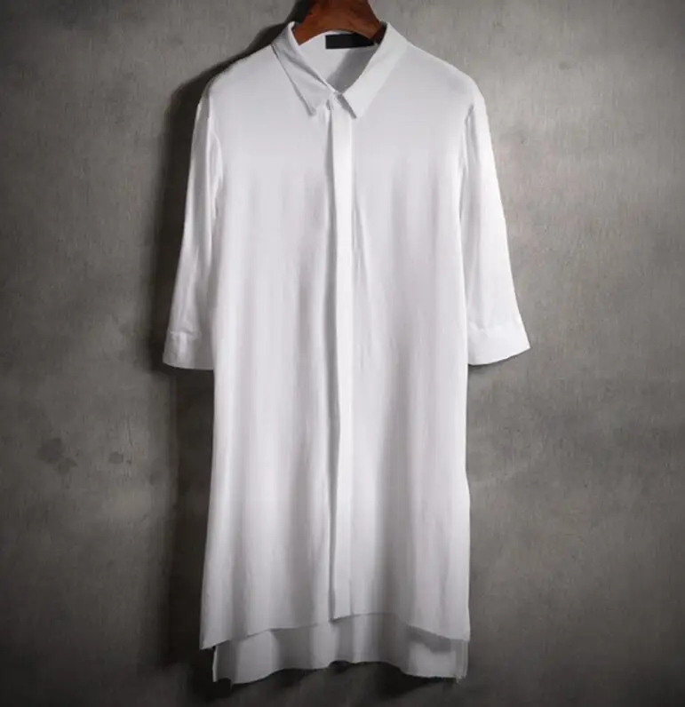 S-4XL Hot 2019 Spring Men's New Fashion personality Thin hair stylist five points sleeves long Slim cotton shirt
S-4XL Hot 2019 Spring Men's New Fashion personality Thin hair stylist five points sleeves long Slim cotton shirt