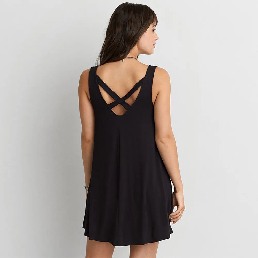 2019 HOT sale Summer ladies sweet Sexy Elegant Dress Sleeveless Women Plus Size Sleeveless Casual Backless Dress
2019 HOT sale Summer ladies sweet Sexy Elegant Dress Sleeveless Women Plus Size Sleeveless Casual Backless Dress