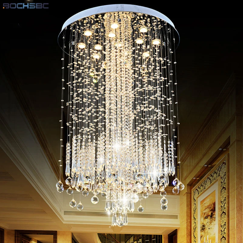 BOCHSBC K9 Crystal Chandeliers for Living Room Corridor Stairs Indoor Lighting Fixtures Suspension Villa Art Deco Hanging Lamp
BOCHSBC K9 Crystal Chandeliers for Living Room Corridor Stairs Indoor Lighting Fixtures Suspension Villa Art Deco Hanging Lamp