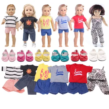 Doll Clothes 6 Styles 2 Pcs Short sleeve+Pants For 18 Inch American Doll & 43 Cm Baby Doll For Generation Girl`s Toy Accessories
Doll Clothes 6 Styles 2 Pcs Short sleeve+Pants For 18 Inch American Doll & 43 Cm Baby Doll For Generation Girl`s Toy Accessories