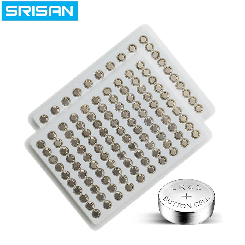 SRISAN 200PCS/Lot LR41 AG3 SR41W 392 192 GP192A LR736 Button Watch Battery Cell Cion Batteries for flashlights,toys,watches
SRISAN 200PCS/Lot LR41 AG3 SR41W 392 192 GP192A LR736 Button Watch Battery Cell Cion Batteries for flashlights,toys,watches
