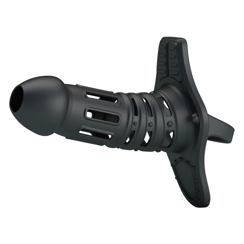 Sex Reusable Hercules Penis Sleeve Flexible Soft Silicone Hollow Glans Sleeve Penis Extender Enhancer With Scrotum Ring For Men
