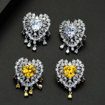 HIBRIDE Beauty Shiny AAA+ Cubic Zirconia Round Cut for Women Stud Earring Luxury Bridal Wedding Party Gifts Bijoux E-594
HIBRIDE Beauty Shiny AAA+ Cubic Zirconia Round Cut for Women Stud Earring Luxury Bridal Wedding Party Gifts Bijoux E-594