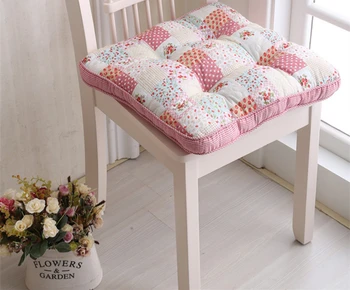 Thickened Pastoral Fabric Decorativos Table Dining Chair Cushion For Home Non-slip Coussin Coussin Almofada Not Shrink NonShift