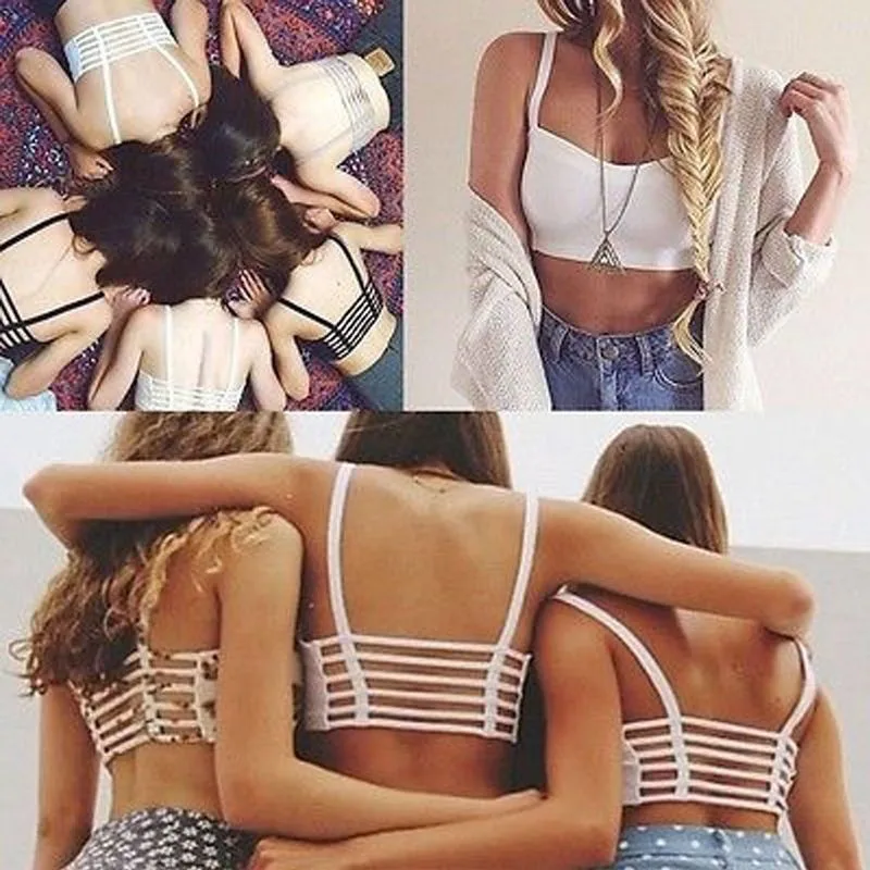 Female Strappy Bra Lette Sexy Bustier Crop Top Stripe Grey Cropped Tops Women Cheap Blusa Bandage Halter Camisole
Female Strappy Bra Lette Sexy Bustier Crop Top Stripe Grey Cropped Tops Women Cheap Blusa Bandage Halter Camisole