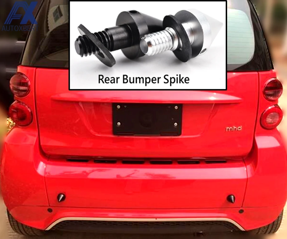 blue Front or Rear Bumper Protector Spikes Guards For Mercedze Benz Smart Fortwo 2008-2014
