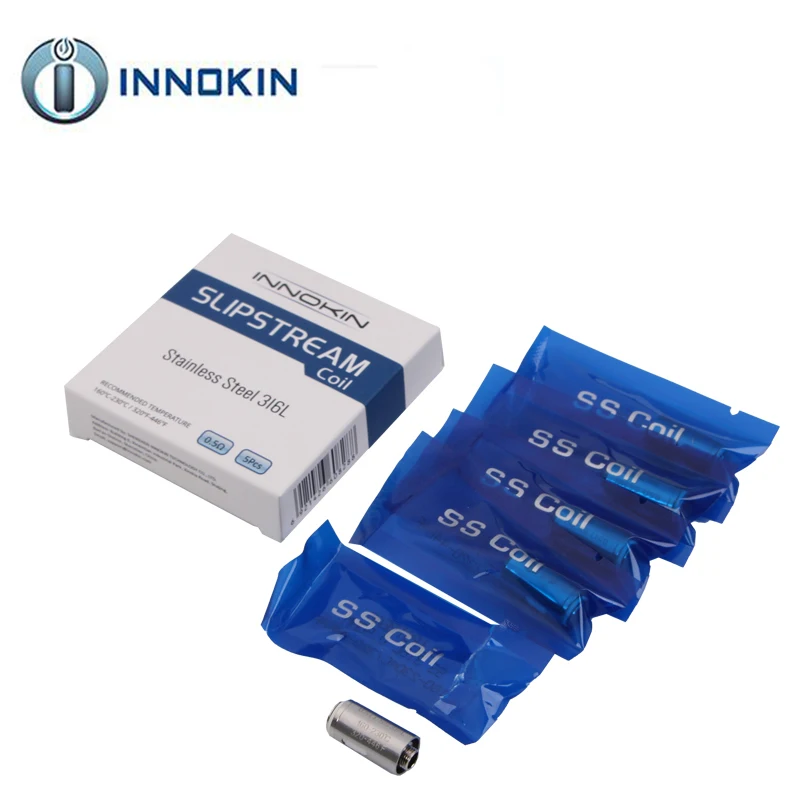 5Pcs Innokin SlipStream Replacement Coil Head SS316L 0.5ohm / Kal 0.8ohm Head Evaporator For Innokin SlipStream Atomizer Tank
5Pcs Innokin SlipStream Replacement Coil Head SS316L 0.5ohm / Kal 0.8ohm Head Evaporator For Innokin SlipStream Atomizer Tank