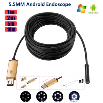 8mm Len Waterproof Endoscope Android Camera 1m to10m Cable USB Android Endoscope Camera Snake Pipe Inspection Borescope
8mm Len Waterproof Endoscope Android Camera 1m to10m Cable USB Android Endoscope Camera Snake Pipe Inspection Borescope