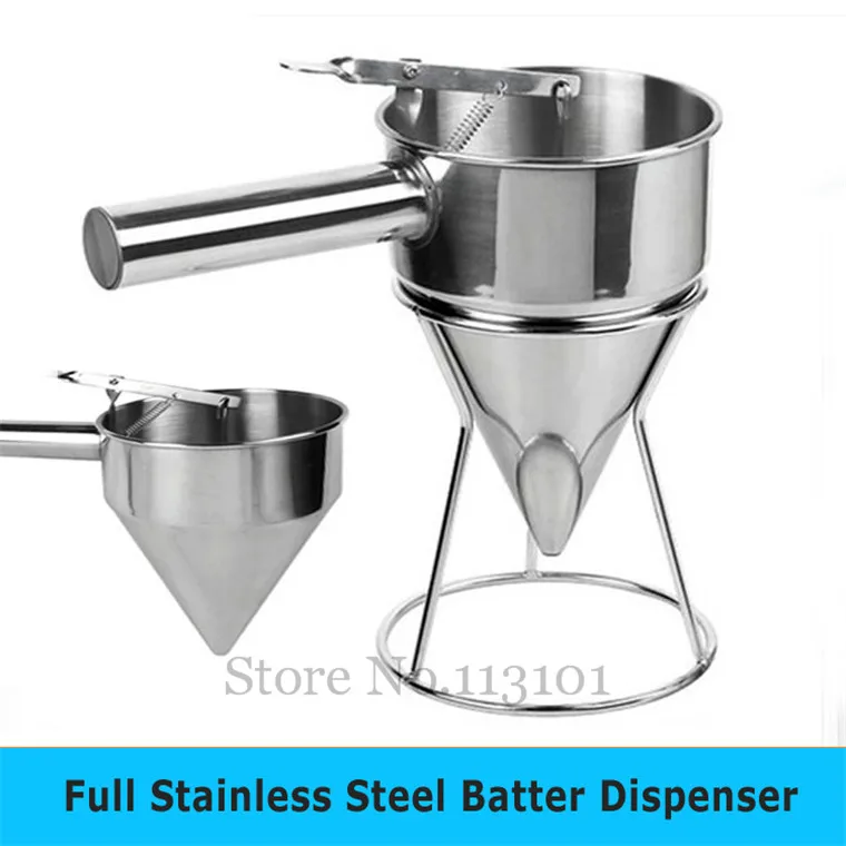 Stainless Steel Batter Dispenser with Holder Kitchenware Food Tool Mix Distributor Waffle Tool
Stainless Steel Batter Dispenser with Holder Kitchenware Food Tool Mix Distributor Waffle Tool
