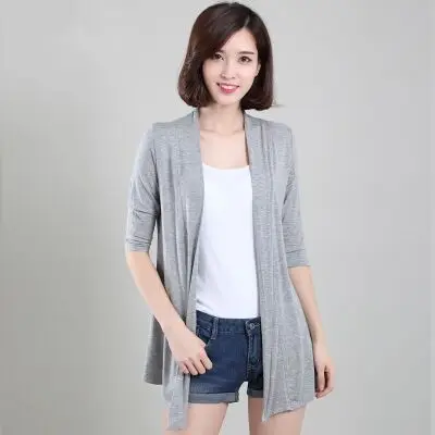 MLXSLKY Modal thin cardigan female summer long large size long sleeve sunscreen clothing ladies shawl coat womens thin cardigan 
MLXSLKY Modal thin cardigan female summer long large size long sleeve sunscreen clothing ladies shawl coat womens thin cardigan