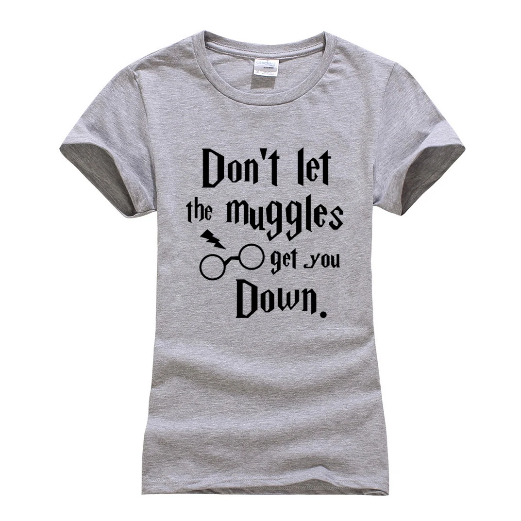 women 2019 summer top tee shirt do not let the Muggles get you down letter print camisetas short sleeve cotton fitness T-shirts
women 2019 summer top tee shirt do not let the Muggles get you down letter print camisetas short sleeve cotton fitness T-shirts