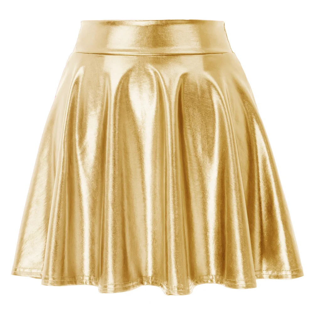 korean skirts Women Retro Style Solid Color Imitated Leather Shiny Metallic Skater Skirt high waist sweat sexy mini skirt female
korean skirts Women Retro Style Solid Color Imitated Leather Shiny Metallic Skater Skirt high waist sweat sexy mini skirt female