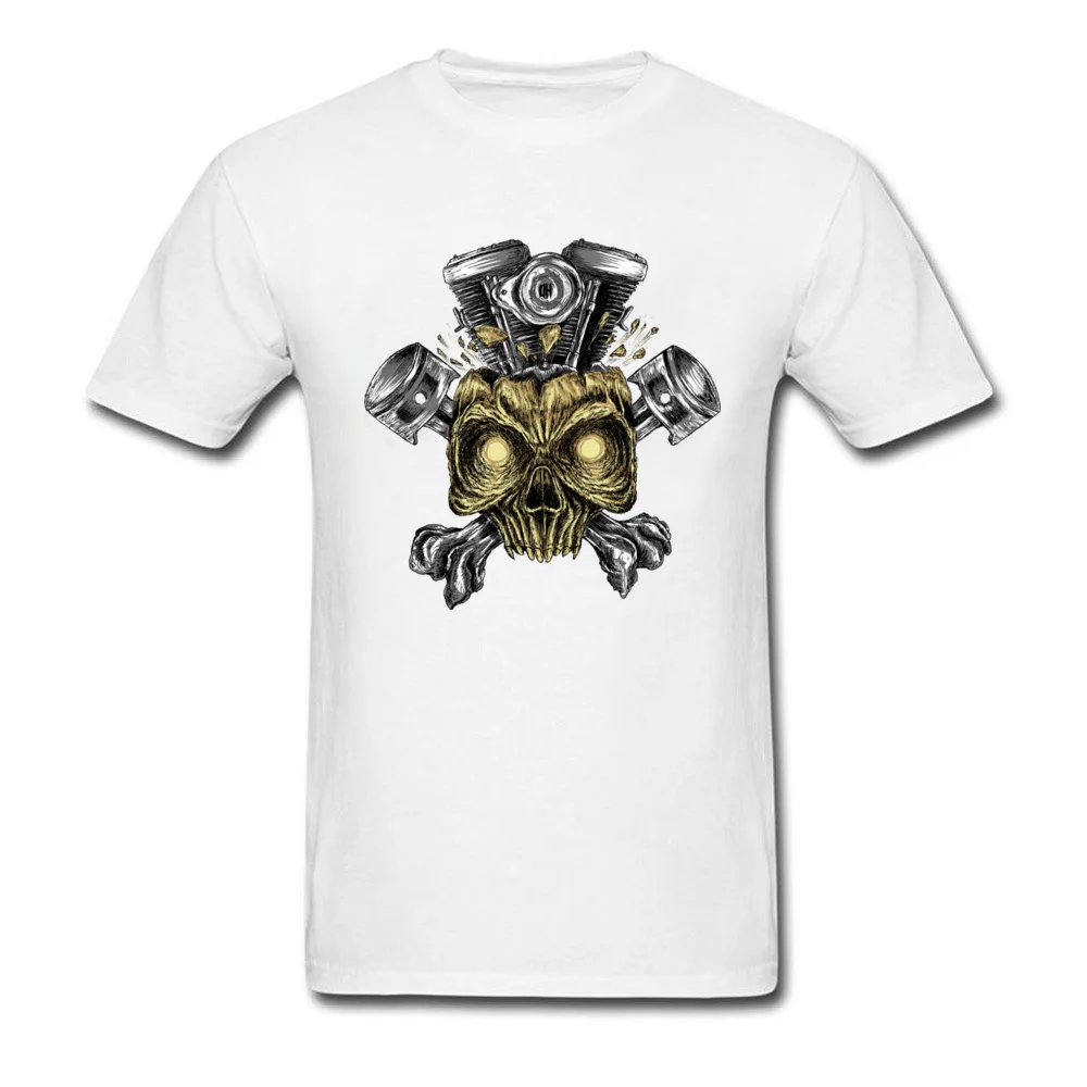 BIKERs MIND Printing Lovers Day All Cotton O-Neck Men T Shirt Fashionable Clothing Shirt Latest Short Sleeve Top T-shirts BIKERs MIND white