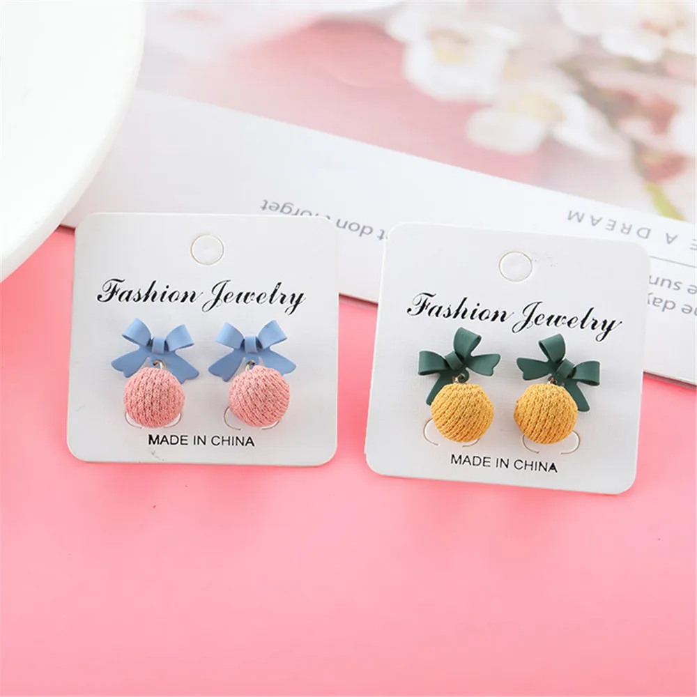 CRLEY Korean Fashion Jewelry Bowknot Earrings Pink Yellow Bridal Earring youth beautiful girl students earrings for women
CRLEY Korean Fashion Jewelry Bowknot Earrings Pink Yellow Bridal Earring youth beautiful girl students earrings for women