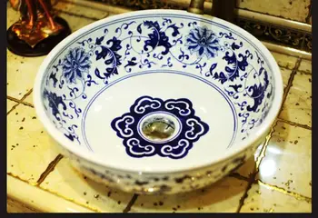 Europe Vintage Style Handmade Art Porcelain Countertop Handmade Vanities blue and white ceramic wash basin Bathroom Sink
Europe Vintage Style Handmade Art Porcelain Countertop Handmade Vanities blue and white ceramic wash basin Bathroom Sink