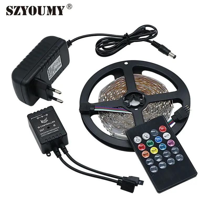 5M 300LED non-waterproof RGB LED Strip Light SMD 2835 Flexible Strip Light Ribbon music controller 12V Adapter
5M 300LED non-waterproof RGB LED Strip Light SMD 2835 Flexible Strip Light Ribbon music controller 12V Adapter