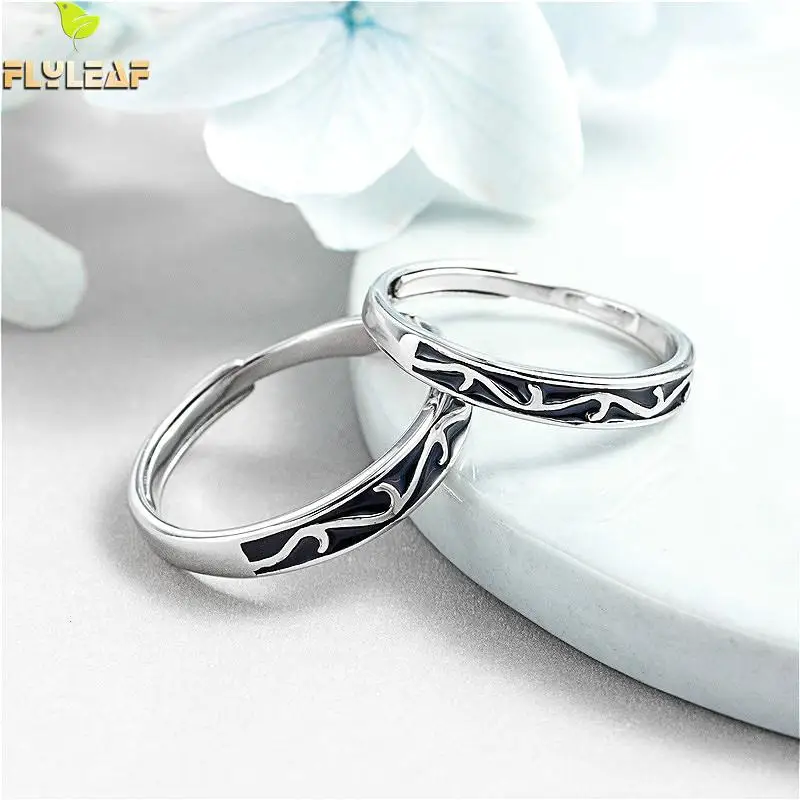 Flyleaf 925 Sterling Silver Couple Rings For Women Simple Black Enamel Drop Glaze Pattern Fashion Fine Jewelry Open Ring Men
Flyleaf 925 Sterling Silver Couple Rings For Women Simple Black Enamel Drop Glaze Pattern Fashion Fine Jewelry Open Ring Men