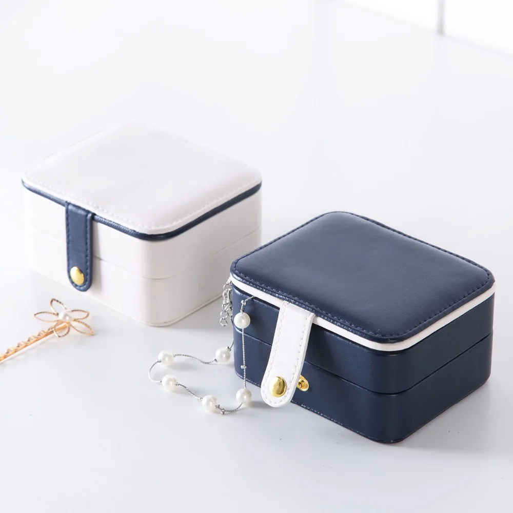 Leather Portable Fashion Jewelry Organizer Rectangle Leather Portable Fashion Jewelry Organizer Rectangle
