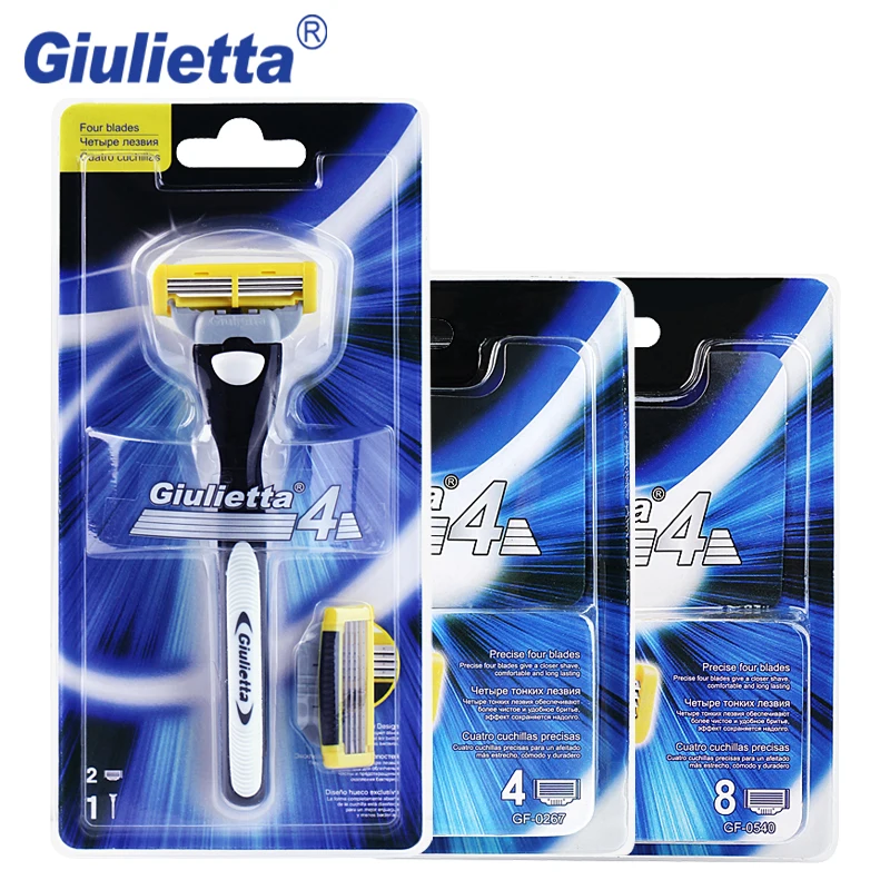 Giulietta 1 Razor Handle 14 Blades Shaving Razor For Men Replaceable Shaver Blades High Quality Stainless Men New 4 Layer blade
Giulietta 1 Razor Handle 14 Blades Shaving Razor For Men Replaceable Shaver Blades High Quality Stainless Men New 4 Layer blade