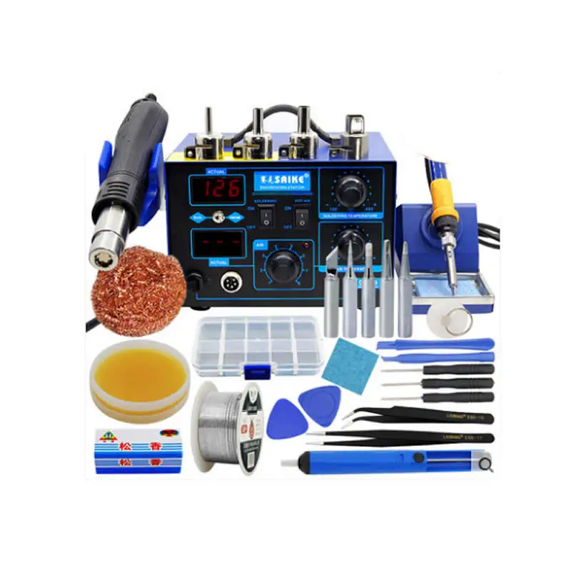 Saike 952D 2 in 1 Rework Station digital display electric soldering iron Hot Air Gun
Saike 952D 2 in 1 Rework Station digital display electric soldering iron Hot Air Gun