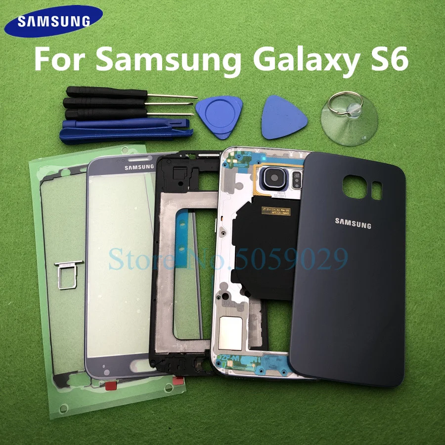 For Samsung Galaxy S6 G920 G920 Full Housing Case Bezel Middle Frame Back Cover + Front Glass Lens Tools Sticker
For Samsung Galaxy S6 G920 G920 Full Housing Case Bezel Middle Frame Back Cover + Front Glass Lens Tools Sticker