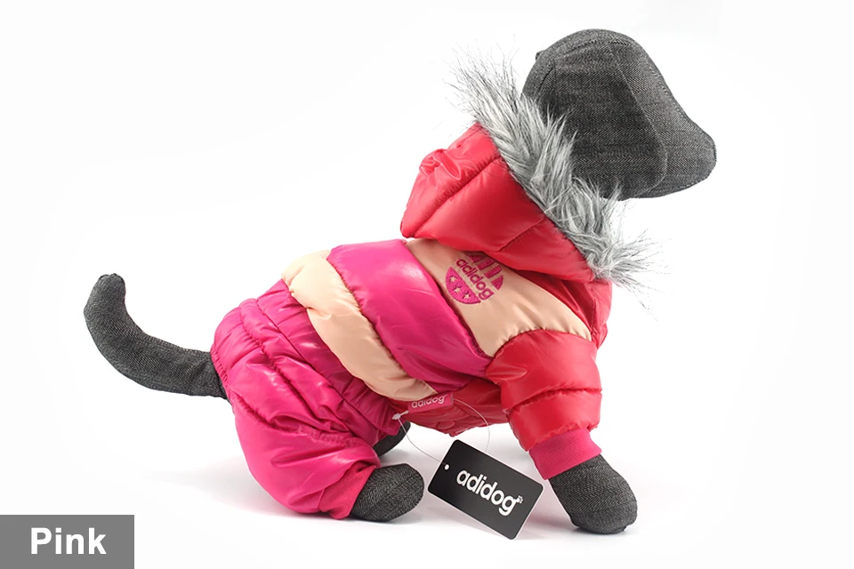 adidog New Winter Pet dog Clothes for Small Medium Dog Pet clothing Coat hoodies Waterproof Super Warm Jacket Snow chihuahua for Winter 405
