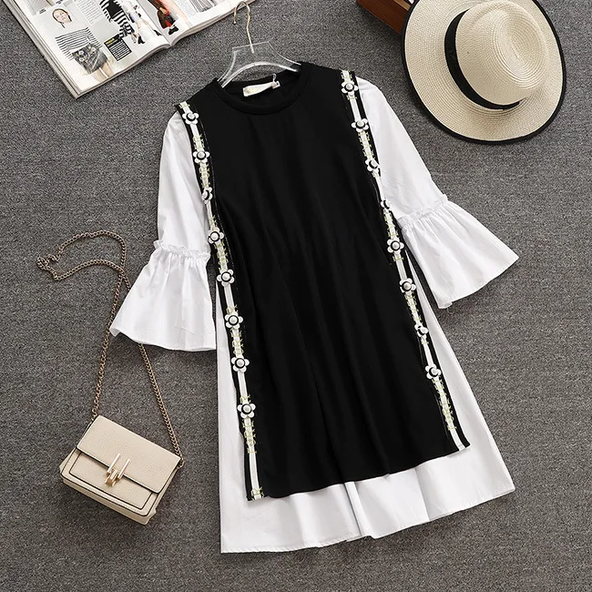 New autumn and winter version of temperament long vest trumpet sleeve shirt dress two sets of suits
New autumn and winter version of temperament long vest trumpet sleeve shirt dress two sets of suits
