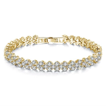 2018 New White/Yellow/Rose Gold Color AAA+ Austrian CZ Cluster Tennis Bracelet for Women Fashion Jewelry Pulseira Feminina
2018 New White/Yellow/Rose Gold Color AAA+ Austrian CZ Cluster Tennis Bracelet for Women Fashion Jewelry Pulseira Feminina
