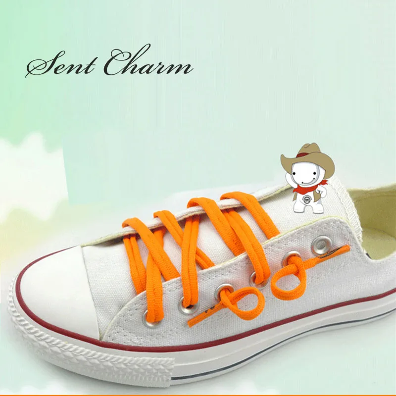 Image SENTCHARM 90cm 35.5inch New Design Colorful Shoelaces For Kids Elastic Shoestrings For Sneaker Canvas Shoes