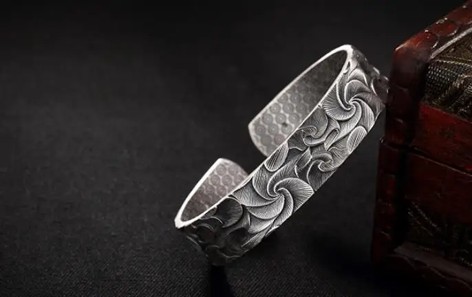 JOOCHEER Sterling S999 999 silver Bangle Emboss flower vintage bracelet size adjustable
JOOCHEER Sterling S999 999 silver Bangle Emboss flower vintage bracelet size adjustable