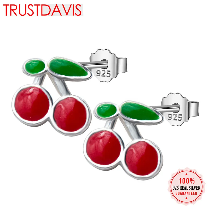 Trusta 2018 Womens Fashion 925 Sterling Silver Fashion Tiny Cute Sweet Cherry 6mmX7mm Stud Earrings Girls Kids Lady Gift DS168
Trusta 2018 Womens Fashion 925 Sterling Silver Fashion Tiny Cute Sweet Cherry 6mmX7mm Stud Earrings Girls Kids Lady Gift DS168